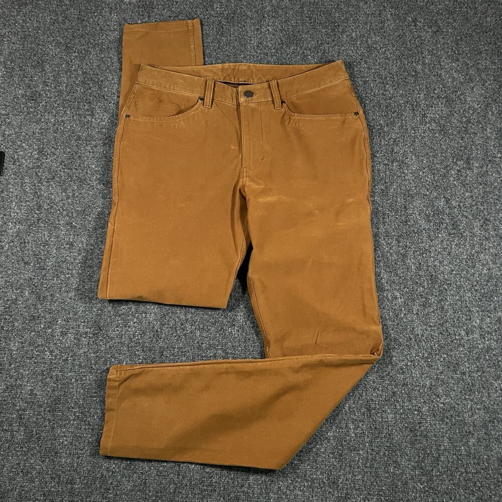 Lululemon ABC Slim Fit Pants Men's 30x32 Utilitech 5-Pocket Brown Canvas LM5ABOS
